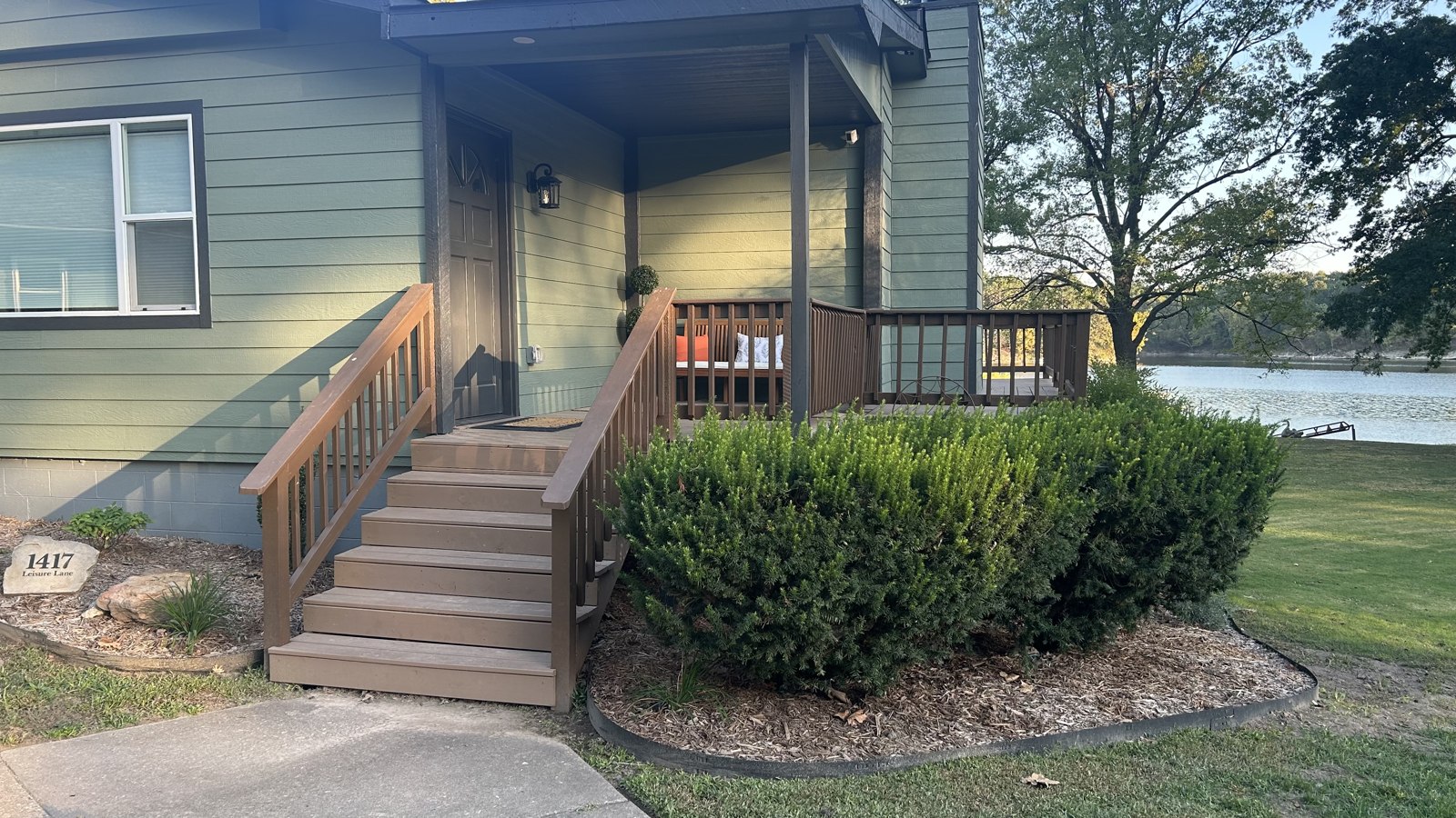 Front steps and welcoming covered entrance