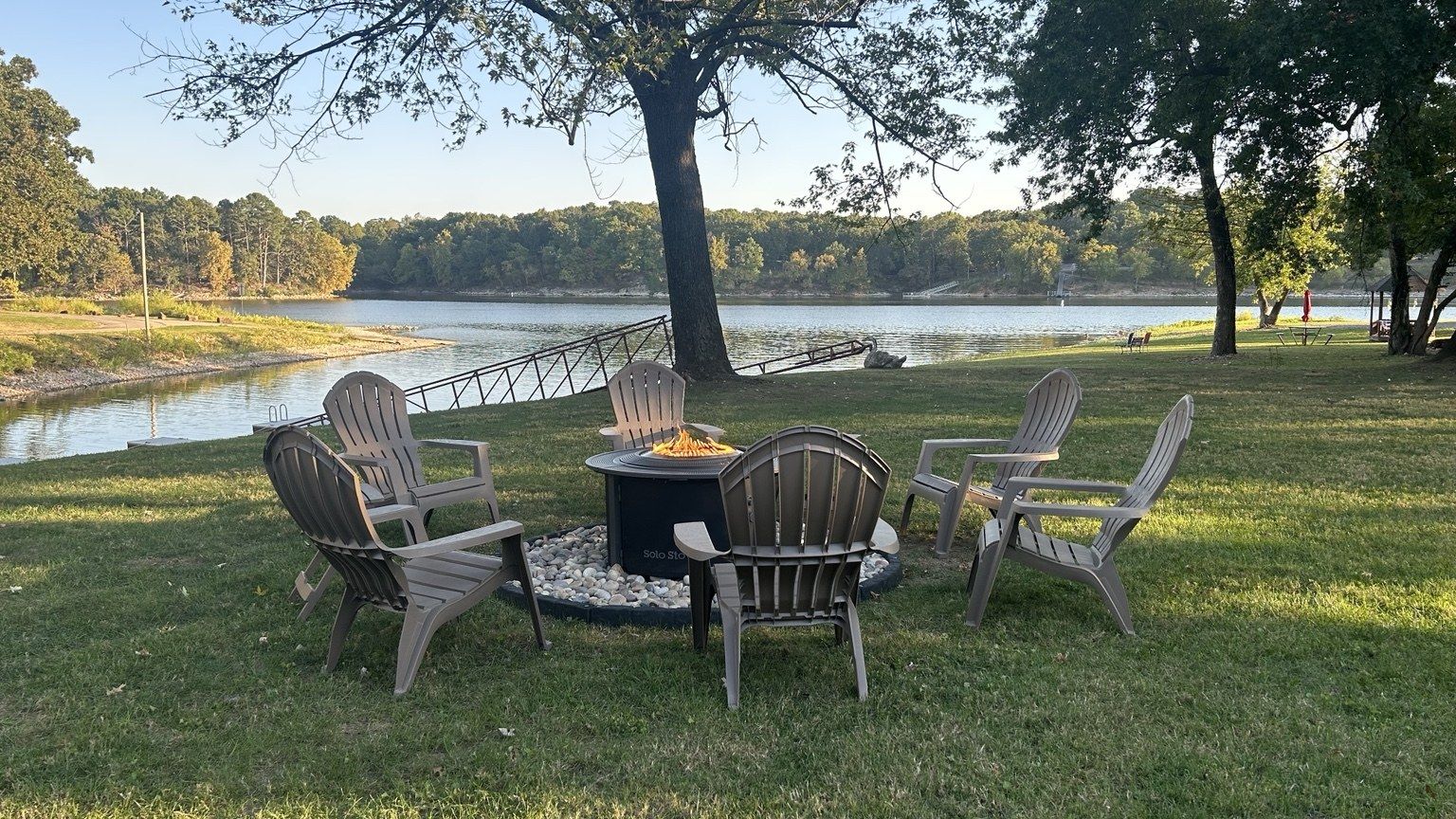 Lakeside fire pit